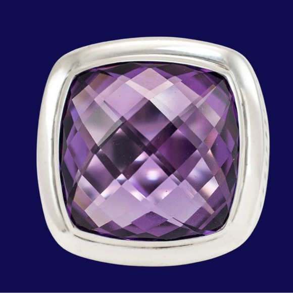 David Yurman Sterling Silver Amethyst Ring - Picture 7 of 13